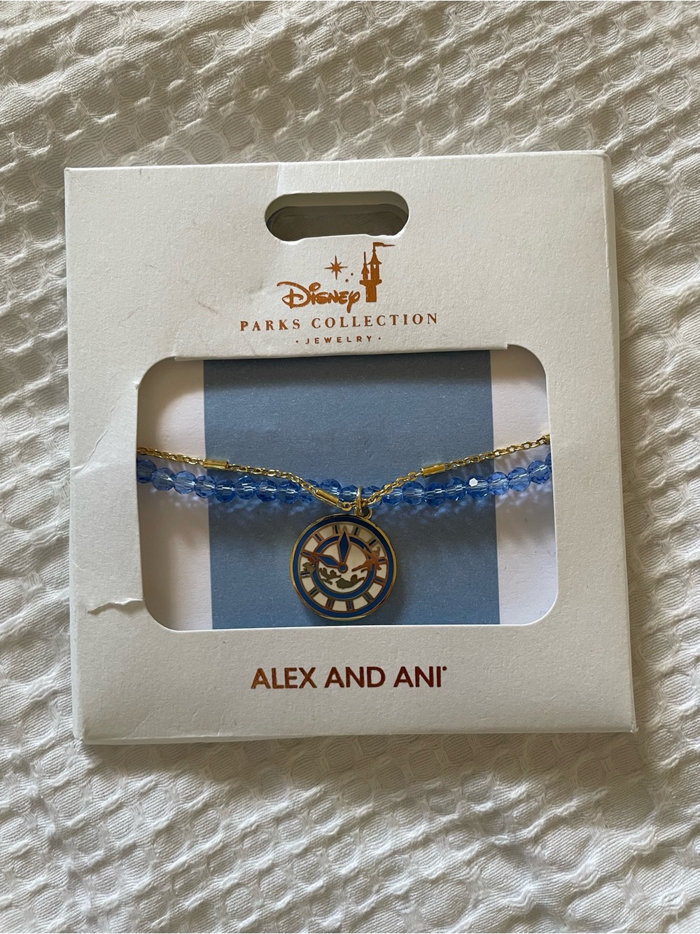 Disney Parks Peter Pan “You Can Fly” Big Ben Clock Bead & Chain Bracelet - NWT